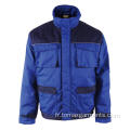 Veste d&#39;hiver bleu royal 65% polyester 35% coton